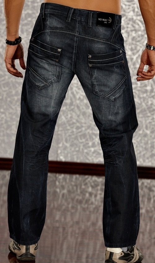 Mørke jeans med farveskift